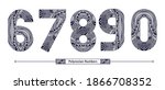 vector graphic numbers in a set ... | Shutterstock .eps vector #1866708352