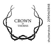 Silhouette Of Crown Of Thorns. 