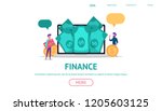 modern flat concept for finance ... | Shutterstock .eps vector #1205603125