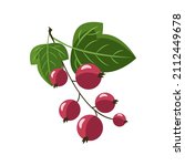 icon of fresh red currant... | Shutterstock .eps vector #2112449678