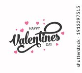 happy valentines day typography ... | Shutterstock .eps vector #1913297515