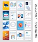 templates. set of flyer ... | Shutterstock .eps vector #243724492
