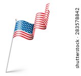 wavy usa national flag isolated ... | Shutterstock .eps vector #283578842