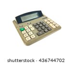 Green Old Calculator Isolated...