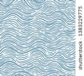seamless pattern with waves.... | Shutterstock .eps vector #1383229775