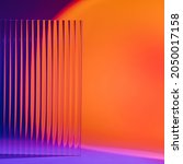 Small photo of Colorful gradient background with ribbed acrylic plate