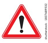 traffic  road sign. attention... | Shutterstock .eps vector #1837689532