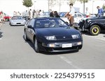 Small photo of Bibbiano-Reggio Emilia Italy - 07 15 2015 : Free rally of vintage cars in the town square Nissan zx 300. High quality photo