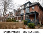 Small photo of TORONTO, ONTARIO, CANADA - JANUARY 14, 2021: HOUSES IN DOWNTOWN ANNEX NEIGHBOURHOOD.