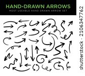 Hand Drawn Vector Arrows Set In ...