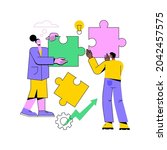 teamwork power abstract concept ... | Shutterstock .eps vector #2042457575