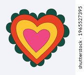 rainbow heart shape. romantic... | Shutterstock .eps vector #1965527395