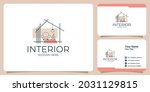 minimalist interior logo.... | Shutterstock .eps vector #2031129815