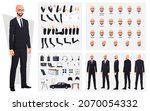 bald man wearing suit and... | Shutterstock .eps vector #2070054332