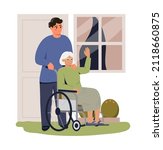 residential care facility... | Shutterstock .eps vector #2118660875