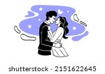 young romantic couple. man and... | Shutterstock .eps vector #2151622645