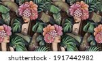 Tropical Seamless Pattern With...