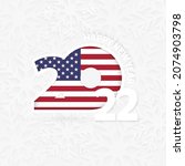 happy new year 2022 for usa on... | Shutterstock .eps vector #2074903798
