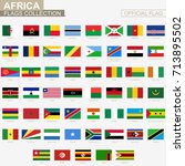 national flag of african... | Shutterstock .eps vector #713895502