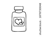 medicine bottle for pills with... | Shutterstock .eps vector #1878730048