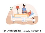 doctor or nurse visit patient... | Shutterstock .eps vector #2137484045