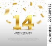 14th anniversary celebration... | Shutterstock .eps vector #2034289982