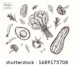 collection of vegetables. eco... | Shutterstock .eps vector #1689175708