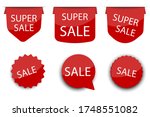vector red price or sale badge. ... | Shutterstock .eps vector #1748551082