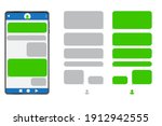green message screen.talk... | Shutterstock .eps vector #1912942555