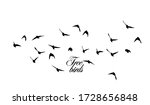 a flock of flying silhouette... | Shutterstock .eps vector #1728656848