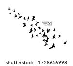 A Flock Of Flying Silhouette...