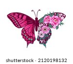 Butterfly From Flowers. T Shirt ...