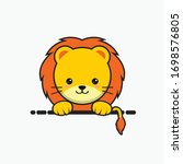 cute lion  for printing baby... | Shutterstock .eps vector #1698576805
