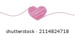hand drawn scribble heart with... | Shutterstock .eps vector #2114824718
