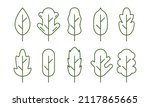leaf vector design line icon.... | Shutterstock .eps vector #2117865665
