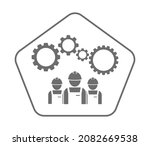 workers teamwork with leader... | Shutterstock .eps vector #2082669538