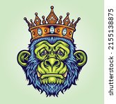 Zombie Gorilla With King Crown...
