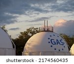Small photo of Gas storage tank. Natural gas reserves