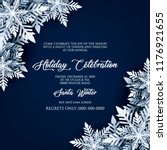 blue merry christmas greetings... | Shutterstock .eps vector #1176921655