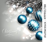 merry christmas greeting card... | Shutterstock .eps vector #499901788