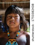 Small photo of Itacaja, Tocantins / Brazil - March 10th 2016: Life in the Kraho indigenous community Aldeia Pe de Coco, northern areas of Cerrado, they face threat of violence and land demarcation issues