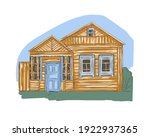 Rustic Wooden House Against The ...