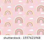 kids pattern with hand drawn... | Shutterstock .eps vector #1557621968