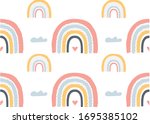 seamless pattern with pastel... | Shutterstock .eps vector #1695385102