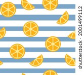 orange sliced seamless pattern... | Shutterstock .eps vector #2001499112