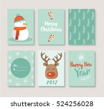 merry christmas greeting cards... | Shutterstock .eps vector #524256028