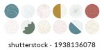 set of round abstract black and ... | Shutterstock .eps vector #1938136078