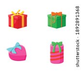 presents flat icons set.... | Shutterstock .eps vector #1892891368