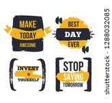 motivational poster quote set.... | Shutterstock .eps vector #1288032085
