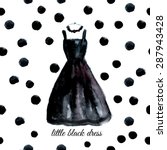 Vector Watercolor Black Dress...